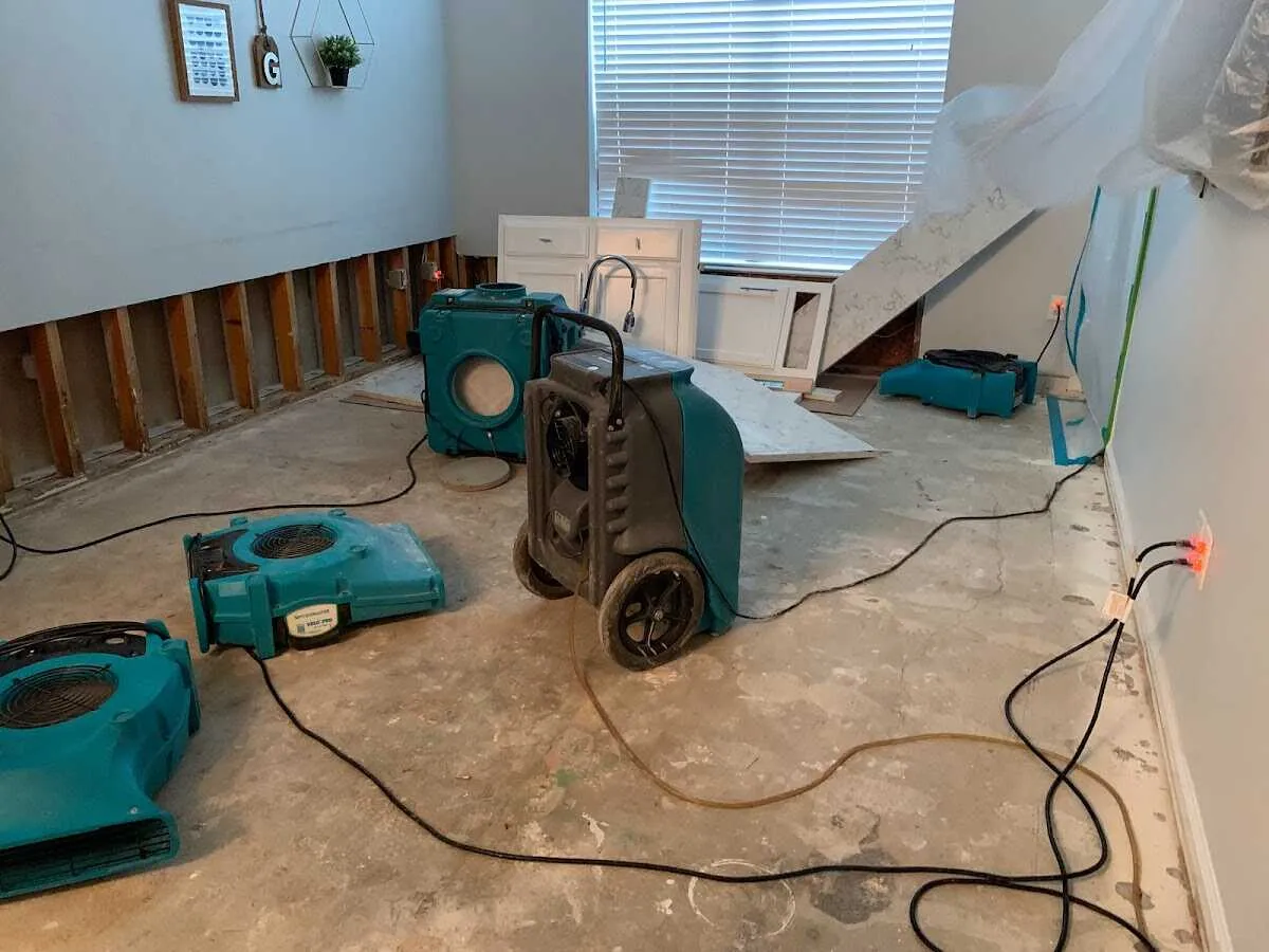 Dehumidifier in flood-cut room for Water Extraction & Removal in Pleasant Run